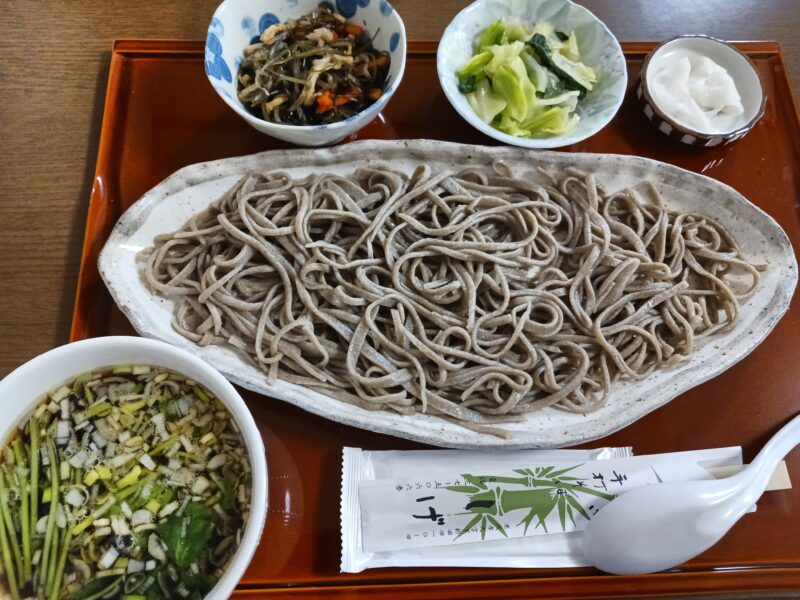 米沢市十割手打ちそば しげ邸の浸けそば(カモ肉入り)