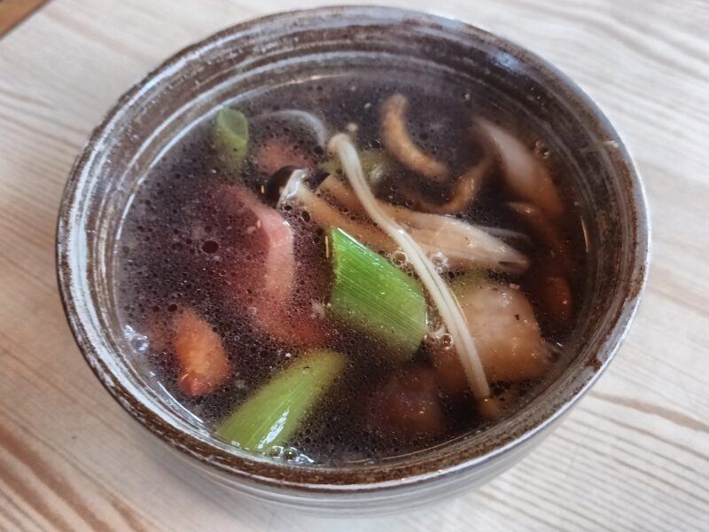 上山市本手打ち蕎麦あららぎのかも汁